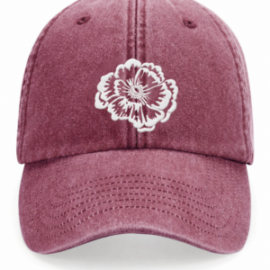 Flower Time 2025 Cap – Burgundy